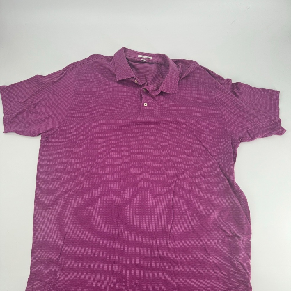 Peter Millar XXL Purple‎ Cotton Polo Shirt Golf Casual Short Sleeve